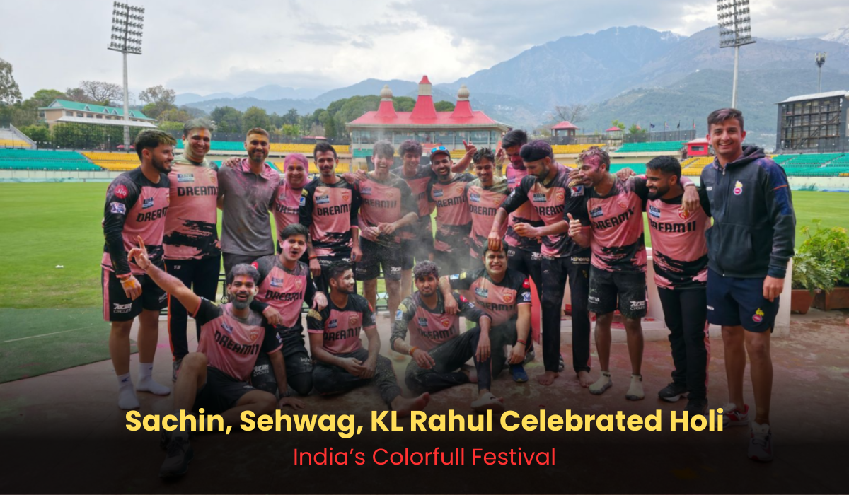 Sachin, Sehwag, KL Rahul Celebrated Holi